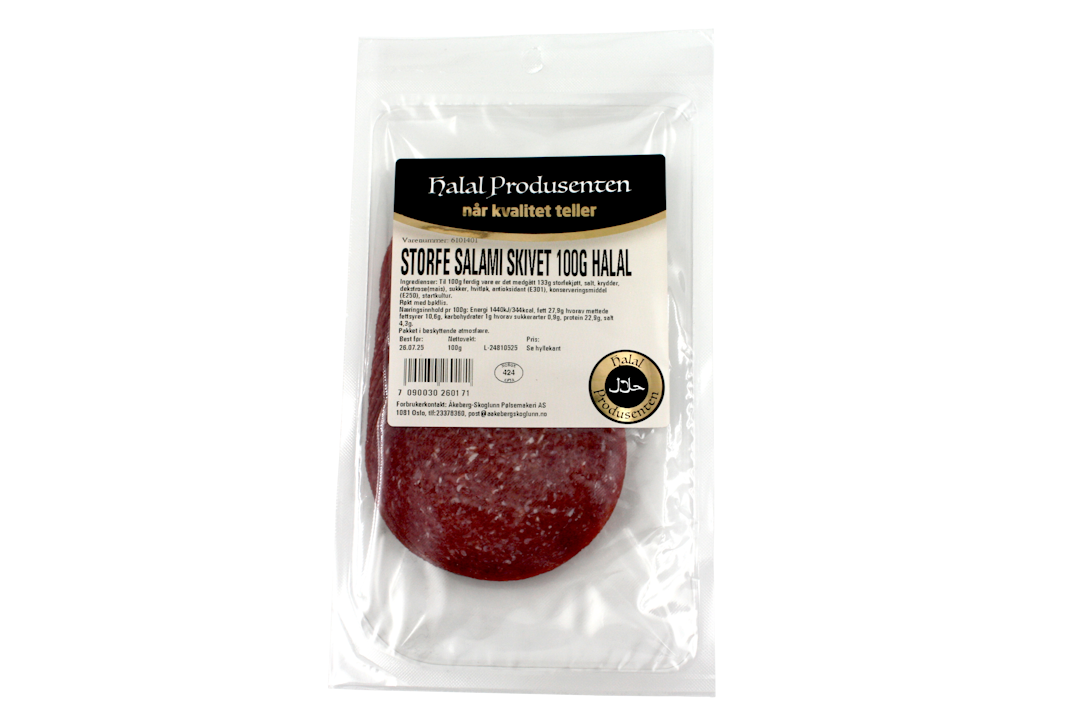 Storfe salami skivet